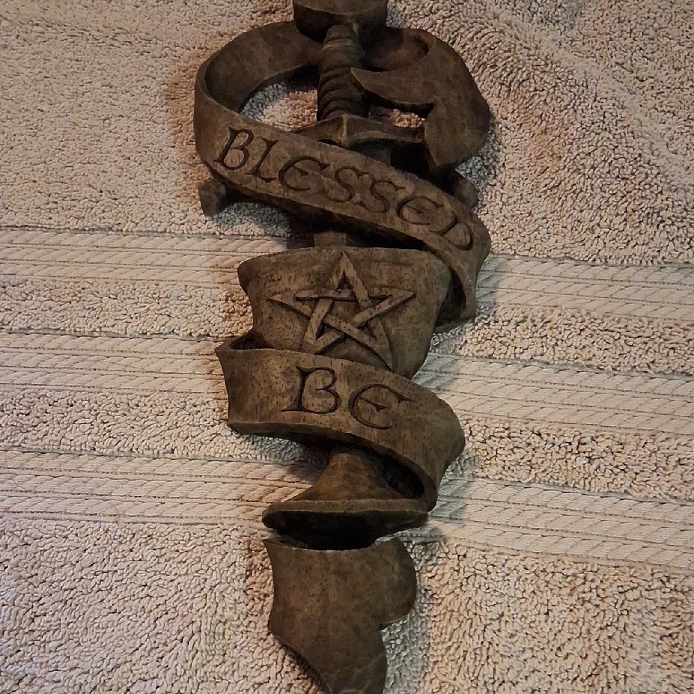 Mystical Brown Wall Decor with Pentagram